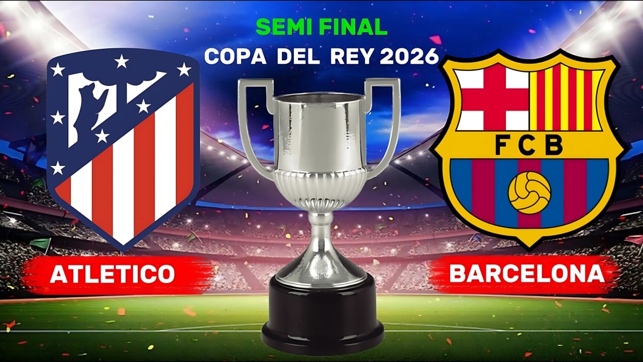 ATLETICO MADRID vs BARCELONA - Copa del Rey 2026 Semi Final | Full Match All Goals | Simulation PES