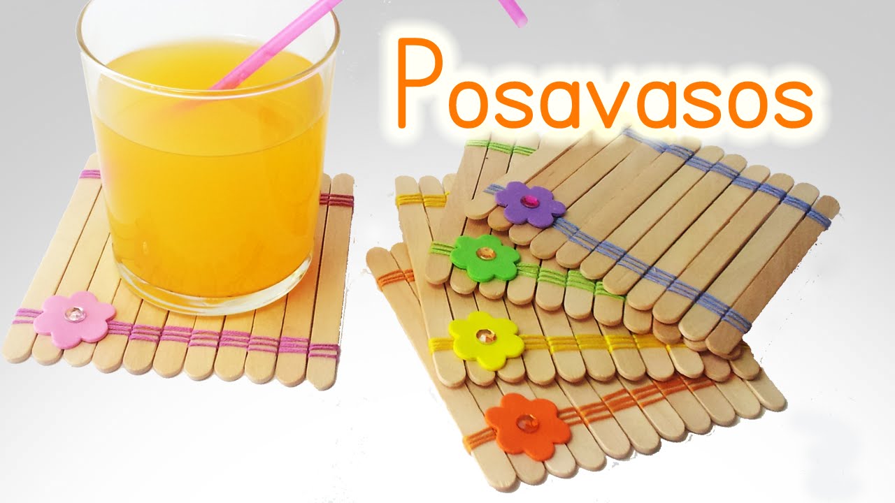 Manualidades: POSAVASOS con palitos/paletas de helado - Innova Manualidades