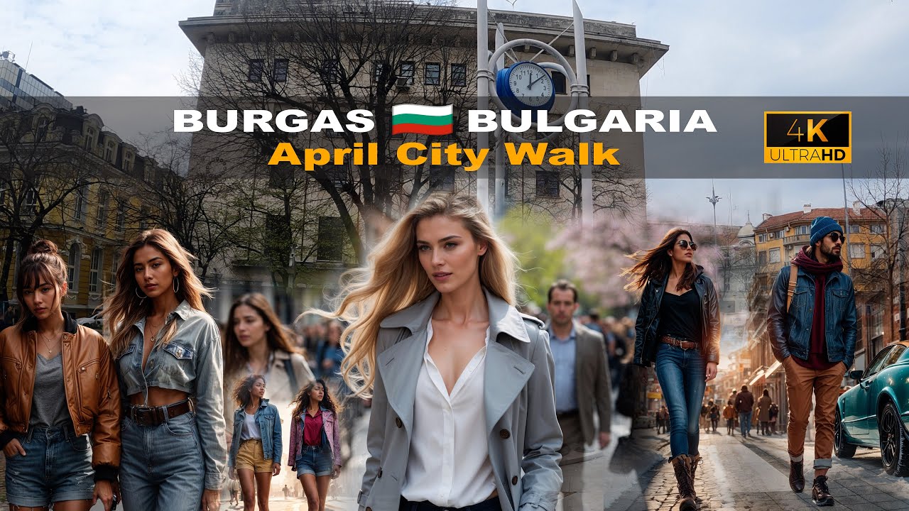 🚶City walk in Burgas 1 April   🇧🇬 Bulgaria -2025- 4K