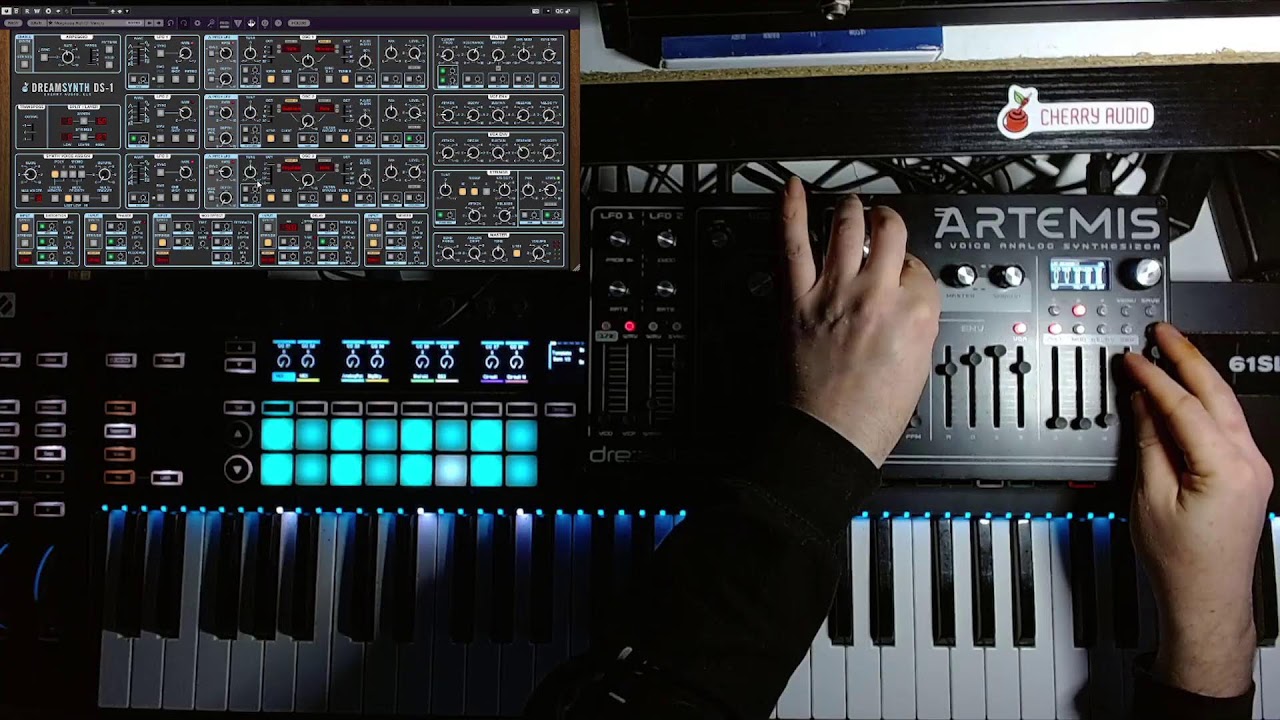 Dreadbox Artemis Synthesizer and Cherry Audio Dreamsynth