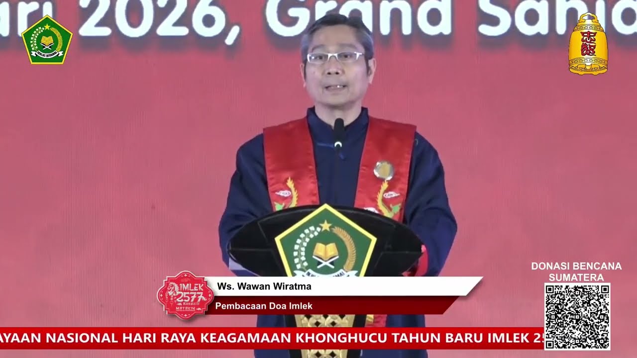 Pembacaan Doa oleh  Ws. Wawan Wiratma pada Imlek 2577 Kongzili