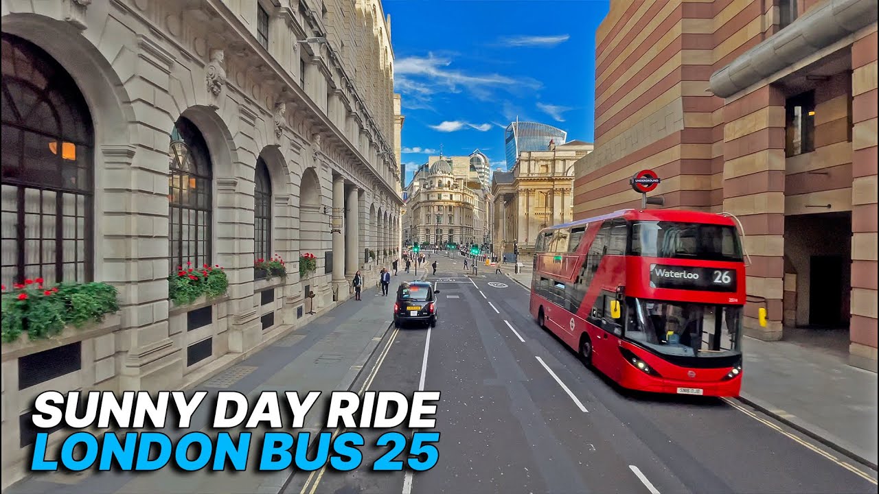 LONDON Bus Ride 🇬🇧 - Route 25 - Eastbound journey from Holborn to Ilford on a lovely sunny day ☀️🚌