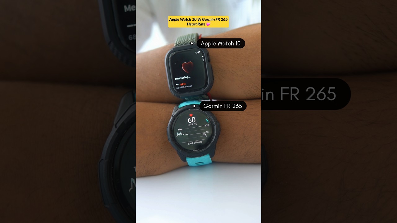 Apple Watch Series 10 Vs Garmin Forerunner 265 Heart Rate