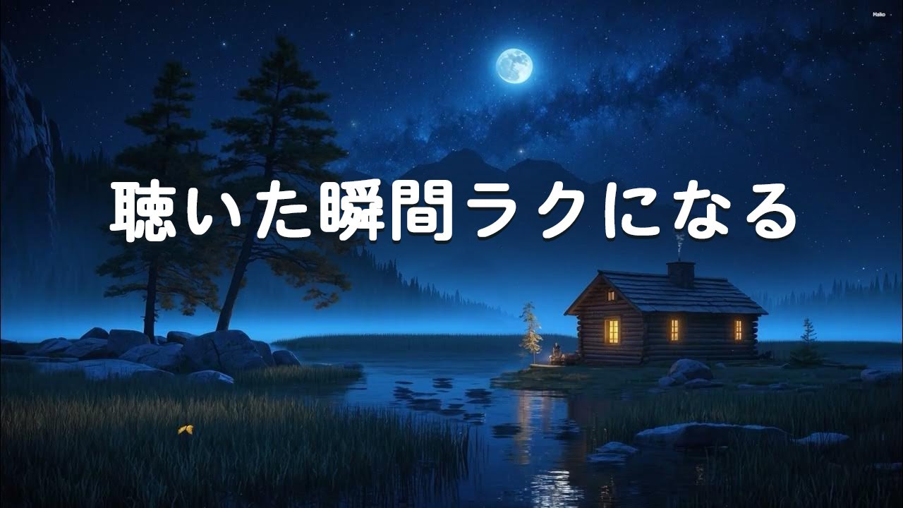 【聴いた瞬間ラクになる・100％広告なし】 聴いているうちに自律神経が整い自然に眠くなる音楽 - 短い睡眠でも、朝すっきり目覚める、不眠症対策、 脳を睡眠状態へと誘う...