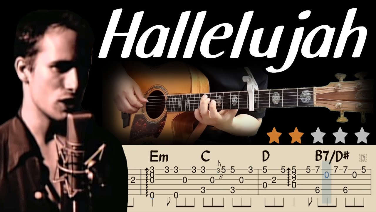 🔴Hallelujah - Jeff Buckley ㅣBest Acoustic Fingerstyle Guitar Cover ㅣSimple Tabs ㅣ Leonard Cohen