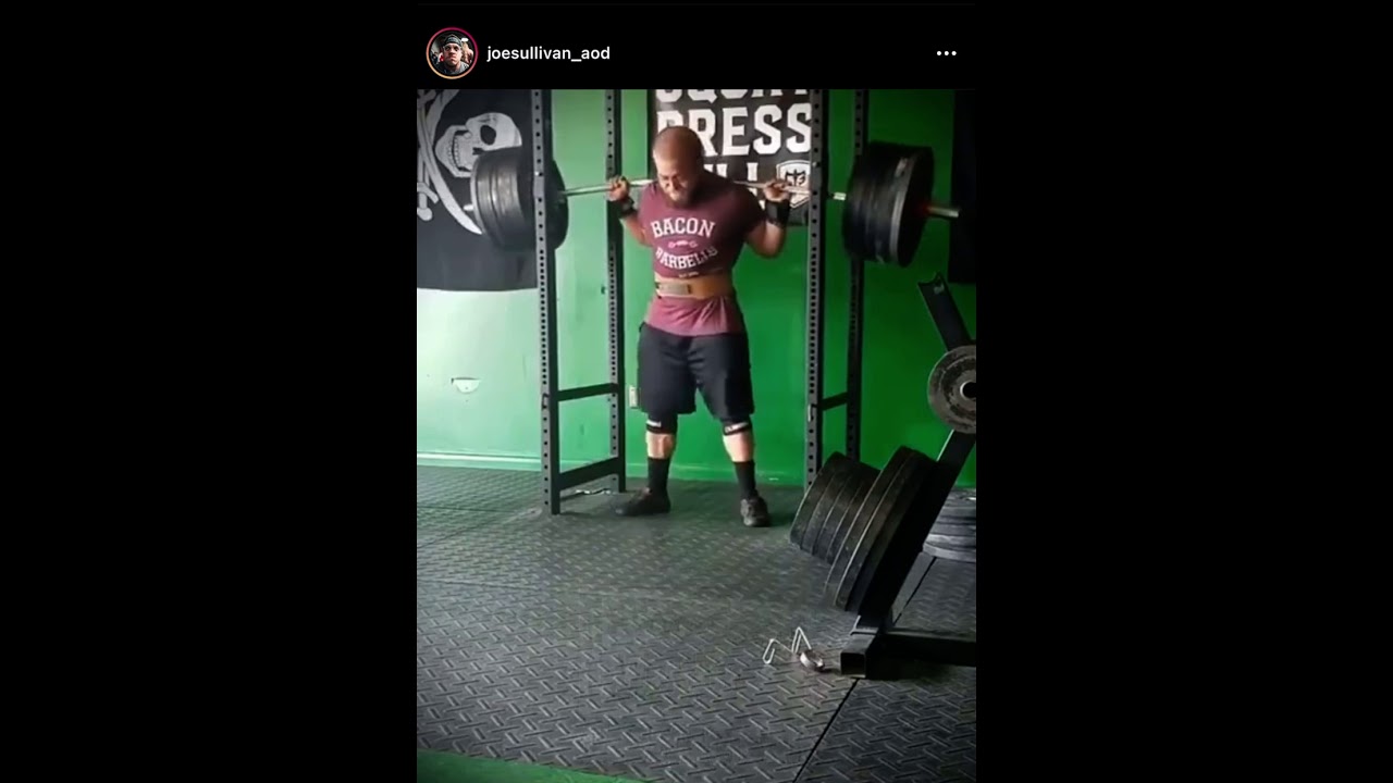 Powerlifter Joe Sullivan Gets Trapped Underneath Bar - Aug, 2019