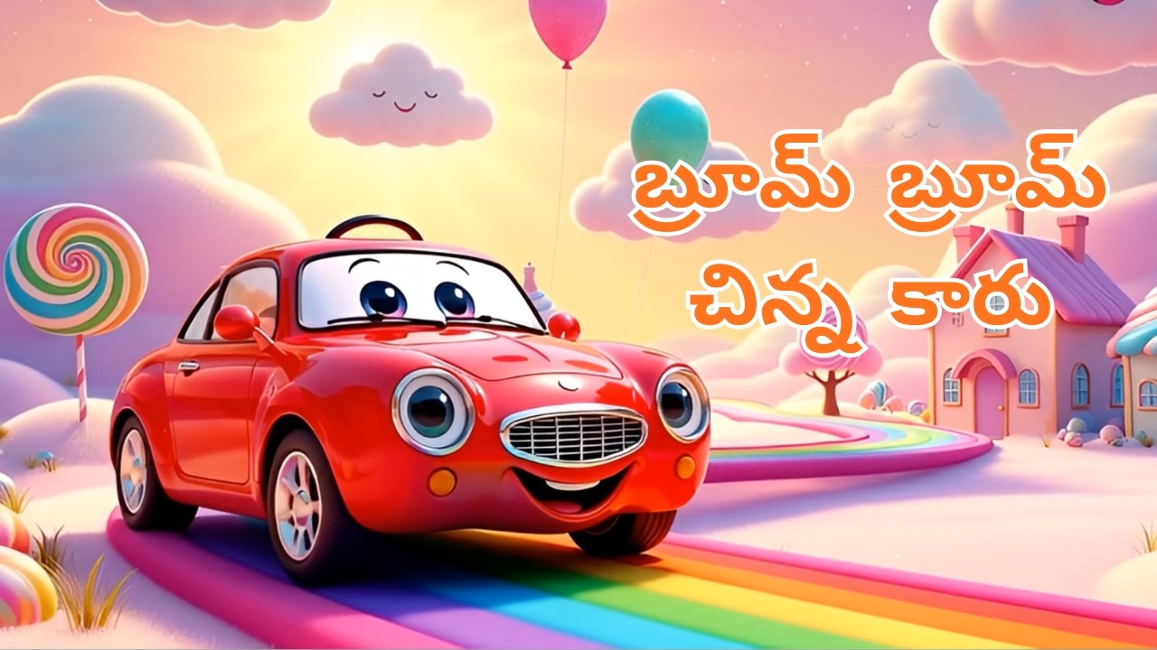 బ్రూమ్ బ్రూమ్ చిన్న కారు | Broom Broom Chinna Car Song | Baby Car Telugu Song | #telugurhymes