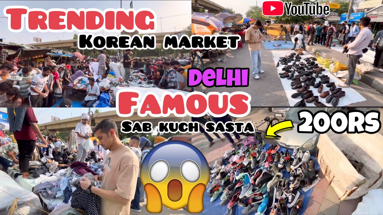 Delhi famous korean market in delhi rk puram | munirka metro og shoes 😱 sab original 😳 #clothes #fy
