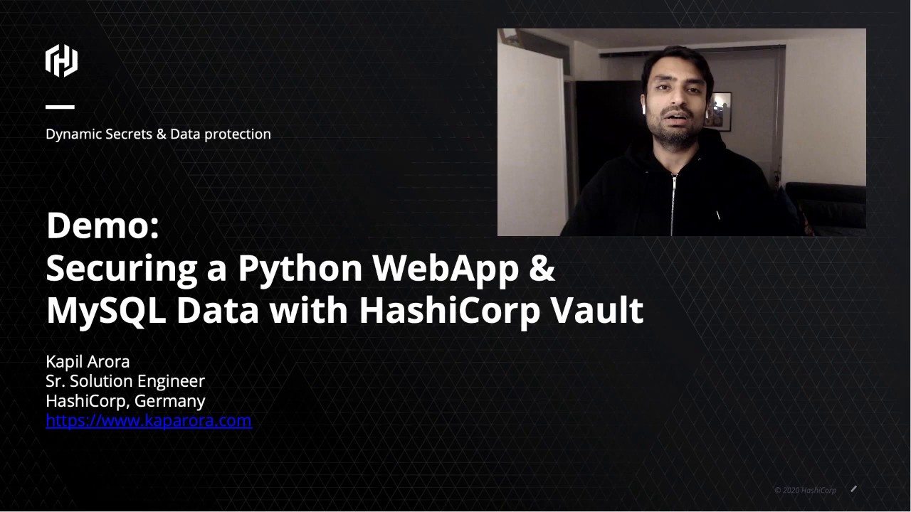 Demo: Securing a Python WebApp and MySQL Database with HashiCorp Vault
