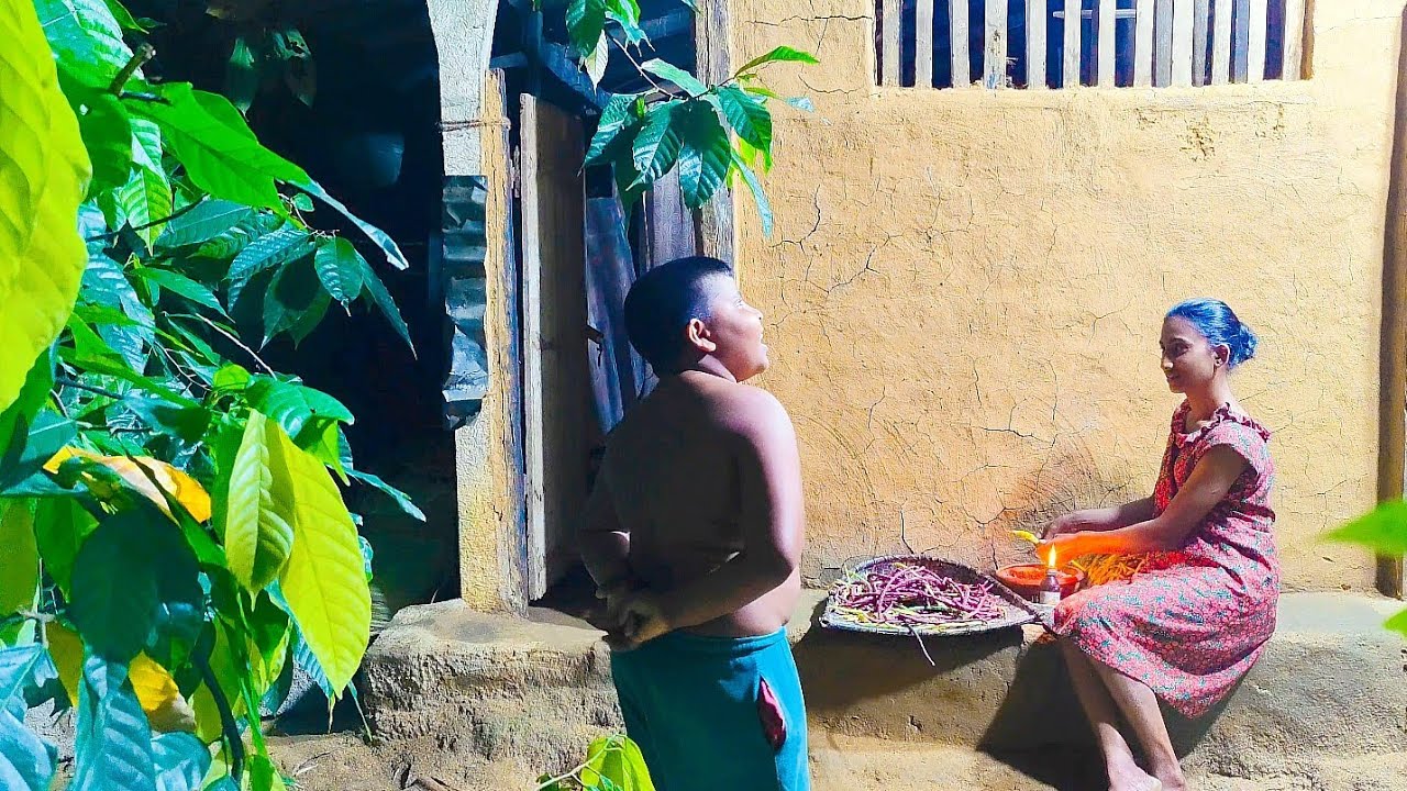 Harvesting long beans and preparing food in the village🌹...