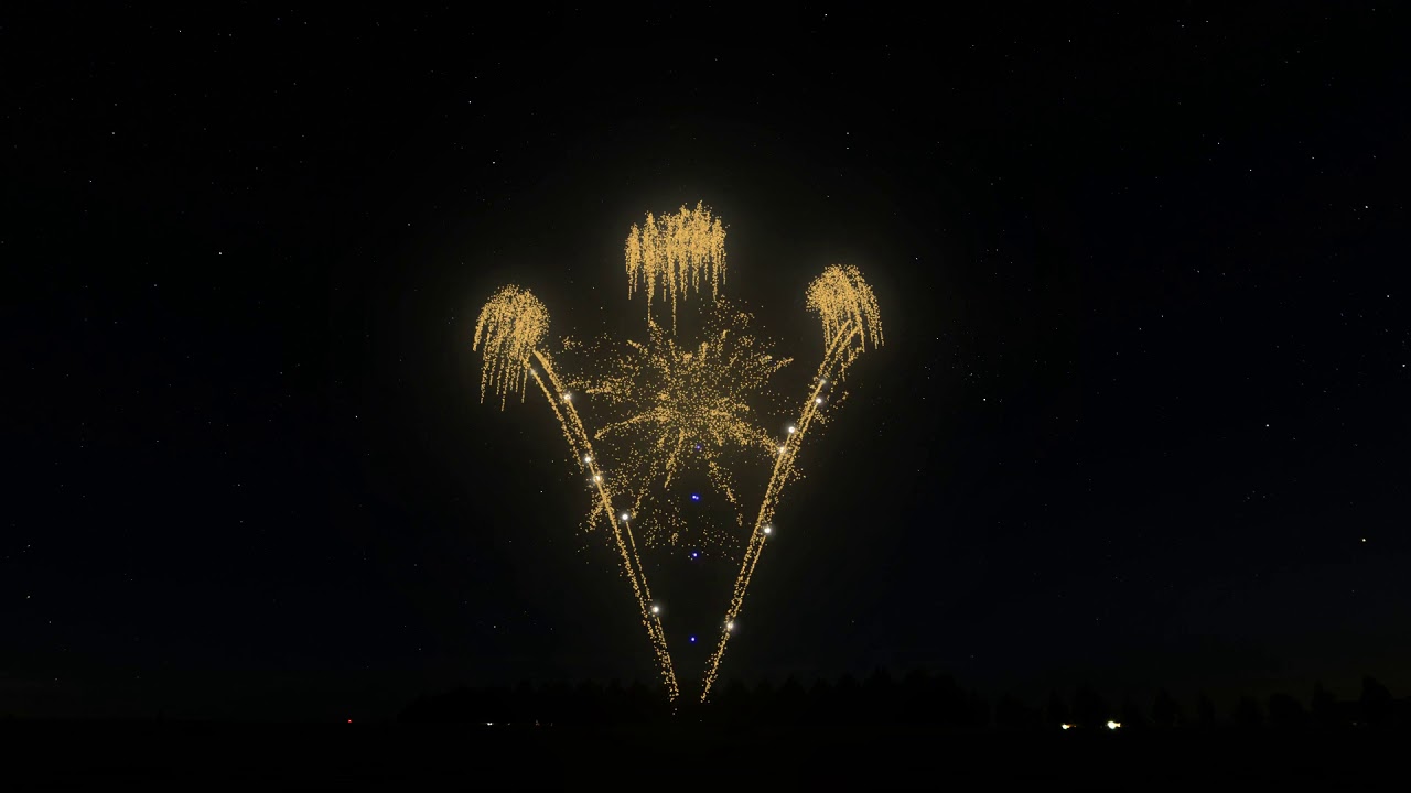 Feu d'artifice FWSIM sur le thème 