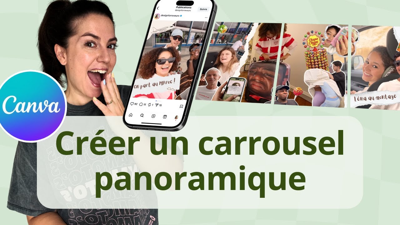 Comment cr&eacute;er un carrousel panoramique sur Canva