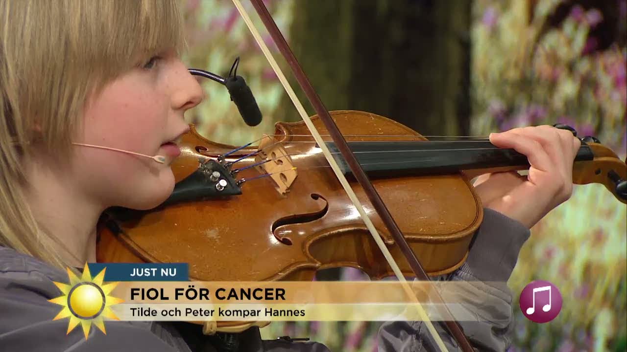 12-åriga Hannes har samlat in 50K via fiolen - Nyhetsmorgon (TV4)