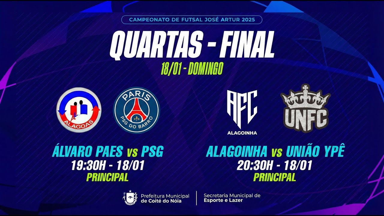 CAMPEONATO JOS&Eacute; ARTHUR  - QUARTAS DE FINAL - 18/01/2026
