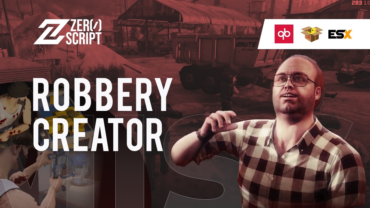 ZS Robbery Creator – Build Custom Heists & Guard AI System (ESX | QBCore | Qbox) | Showcase