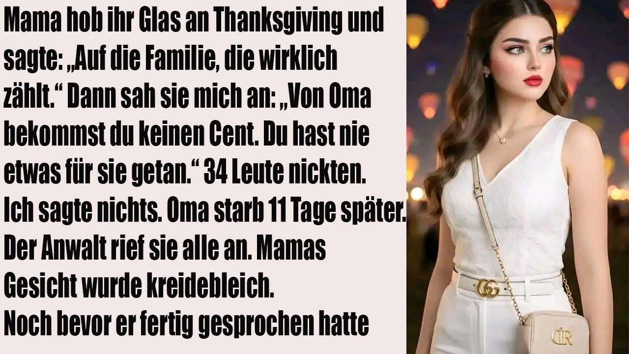 „Meine Mutter sagte an Thanksgiving: ‚Du erbst nichts!‘ — Doch der Anwalt bewies in 90 Sekunden das