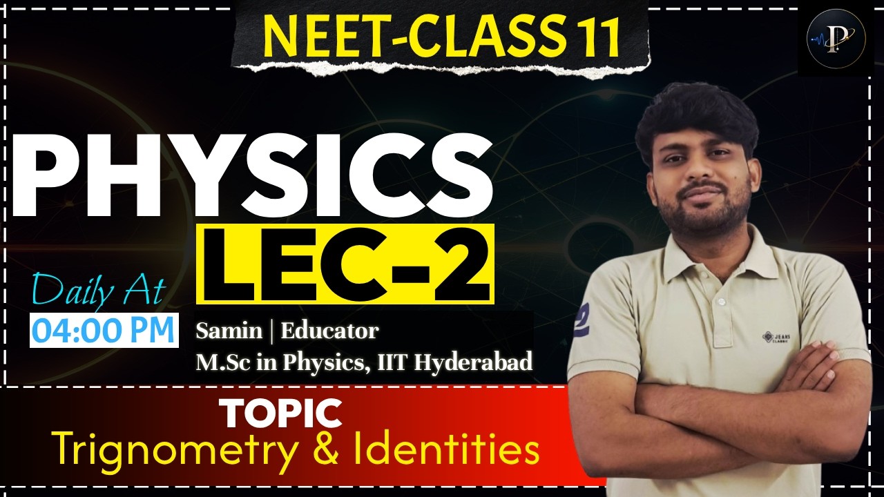 Trigonometry for Physics | NEET Foundation & Boards| Principia Physica