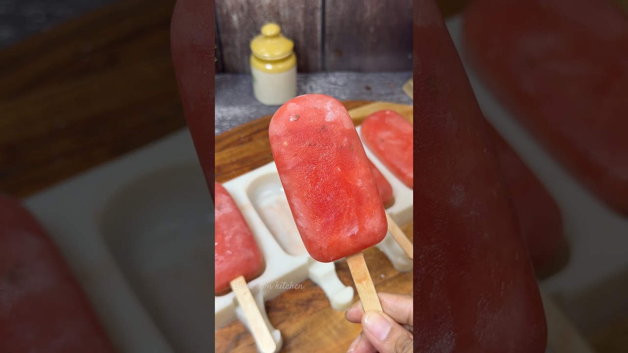 Watermelon Ice Cream 🍉#icecream #kulfi #easyrecipe #summershorts #watermelon #shorts