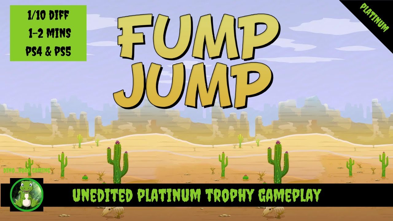 Fump Jump - Full Unedited Platinum Trophy Gameplay (PS4/PS5)
