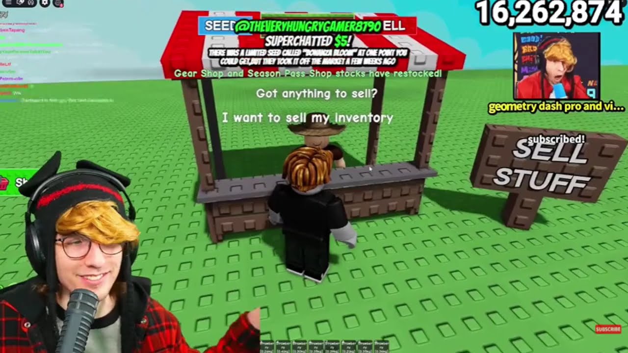KreekCraft Plays Grow a Garden in 2026
