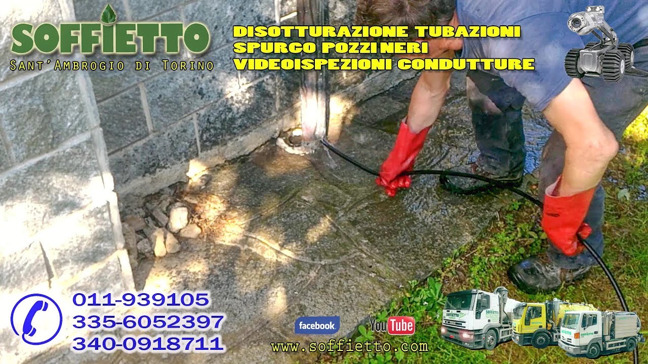 PULIZIA TUBI GRONDE E PLUVIALI - SOFFIETTO SPURGHI CANAL-JET - RICERCA PERDITE - VALSUSA - TORINO
