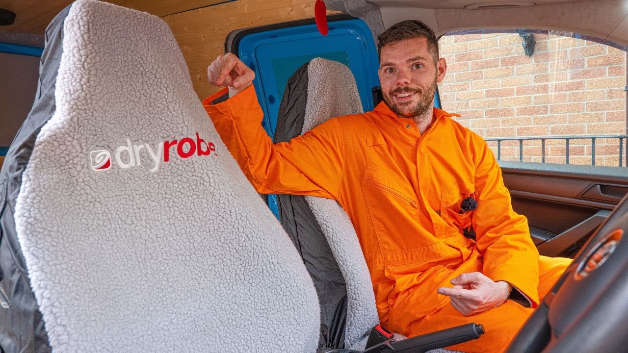 Fitting Dryrobe seat covers! Volkswagen Caddy Build Update!