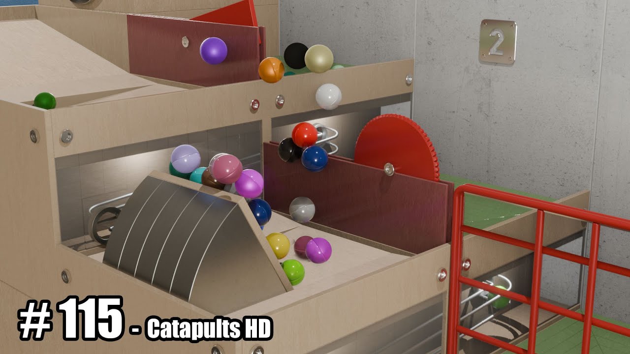 The Catapults Marble Race (HD)
