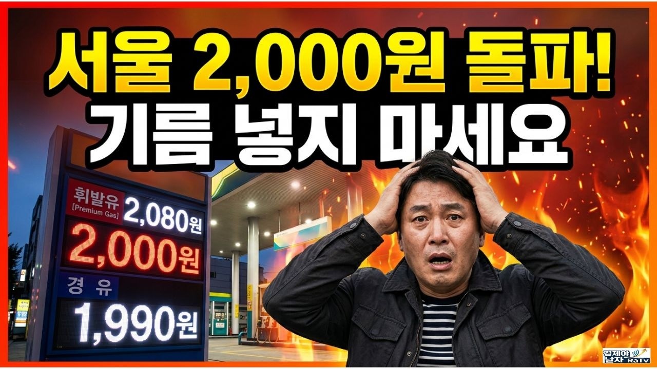 앞으로 서울 2,000원 돌파! 기름 넣지 마세요'