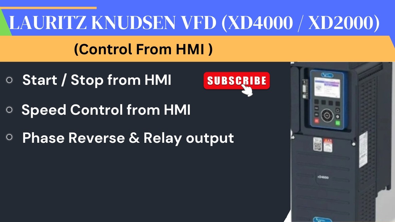 How to Start / Stop and Speed control via HMI in Schneider VFD (Lauritz Knudsen VFD) ?