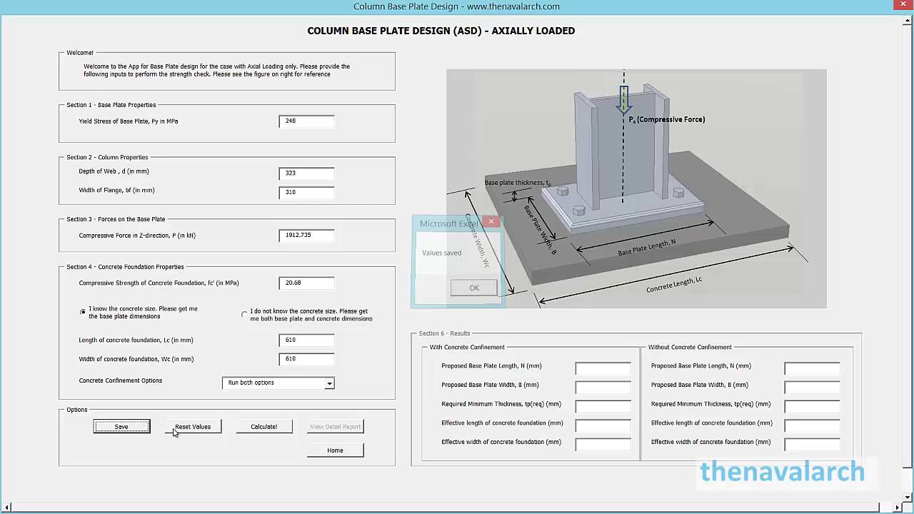 Base Plate Design App (www.thenavalarch.com)
