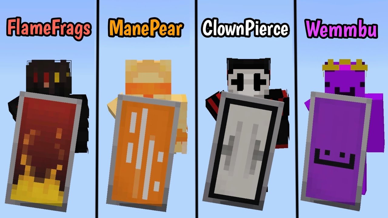 12 Deadliest Unstable SMP Players Main Shields Designs 🔥