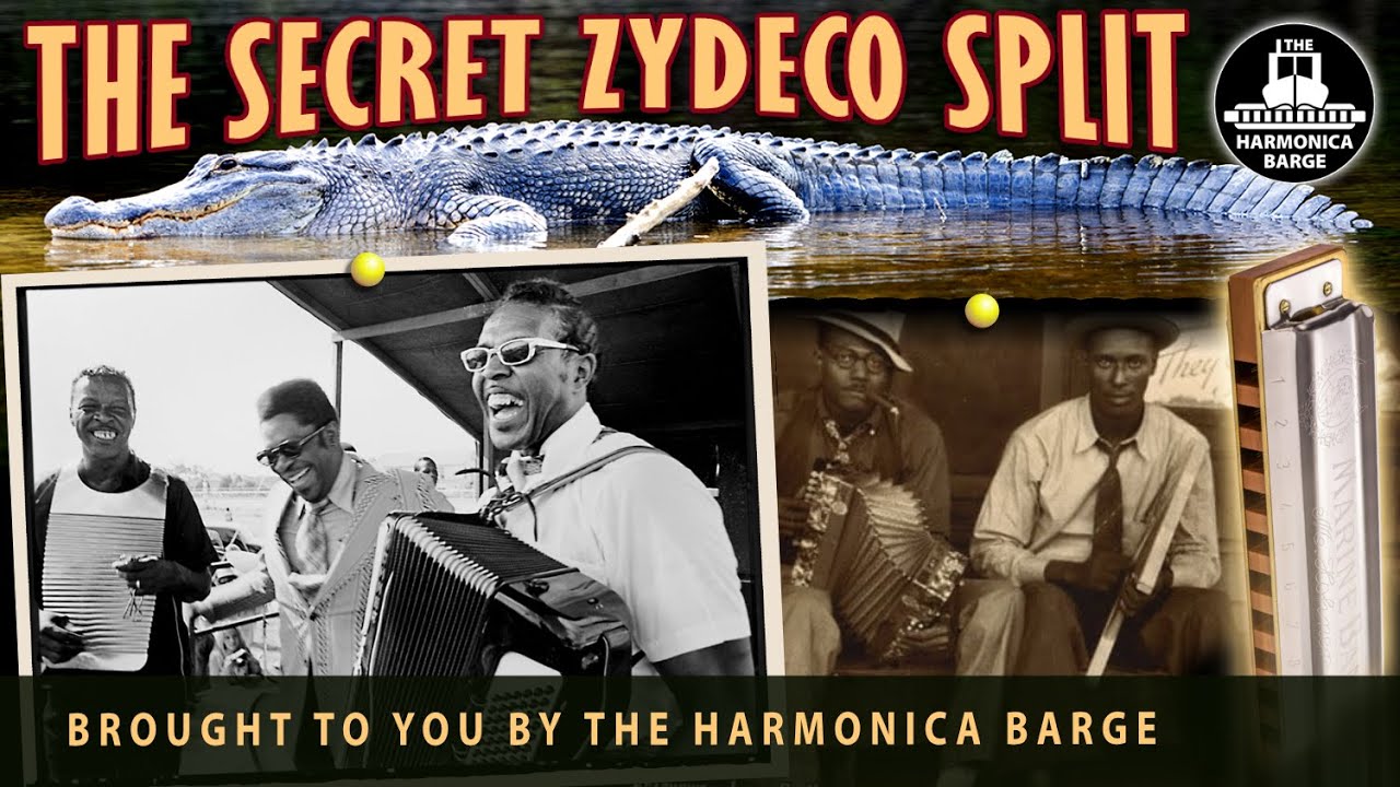The Secret Zydeco Blues Harmonica Split -   'Toot Toot'   by Rockin Sydney (C Harp required/2nd pos)
