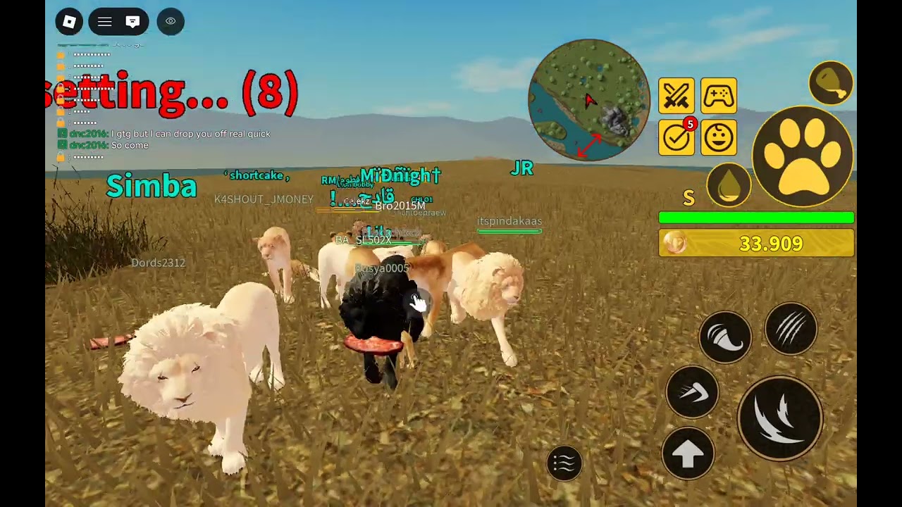 New cub carrying and lion sit emote!