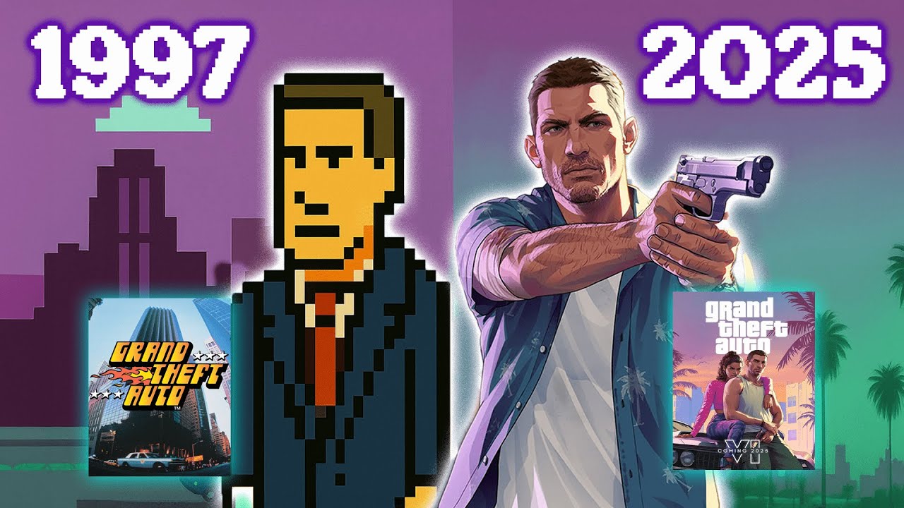 Эволюция Grand Theft Auto с 1997 по 2025 год