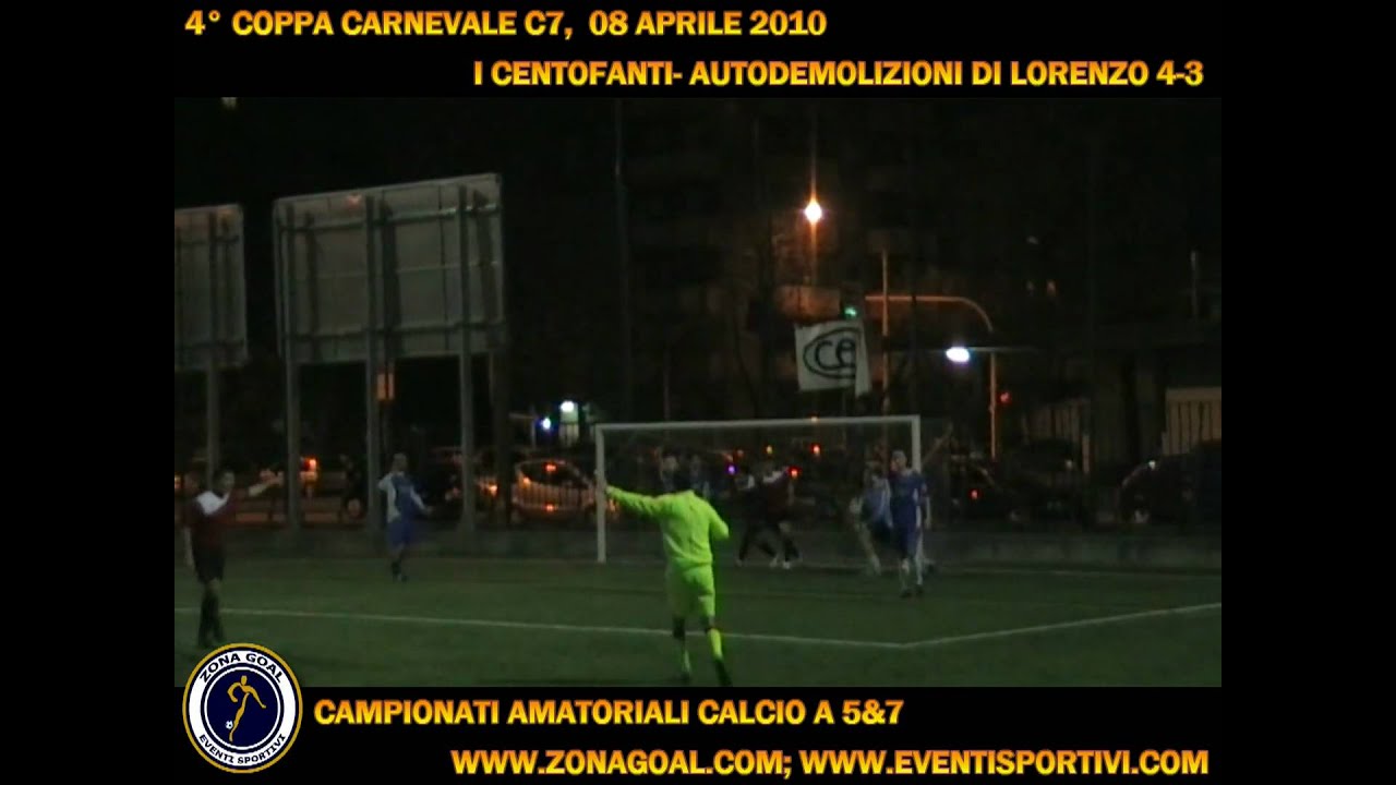 Coppa carnevale c7 Zona Goal: I centofanti-Autodemolizioni Di Lorenzo