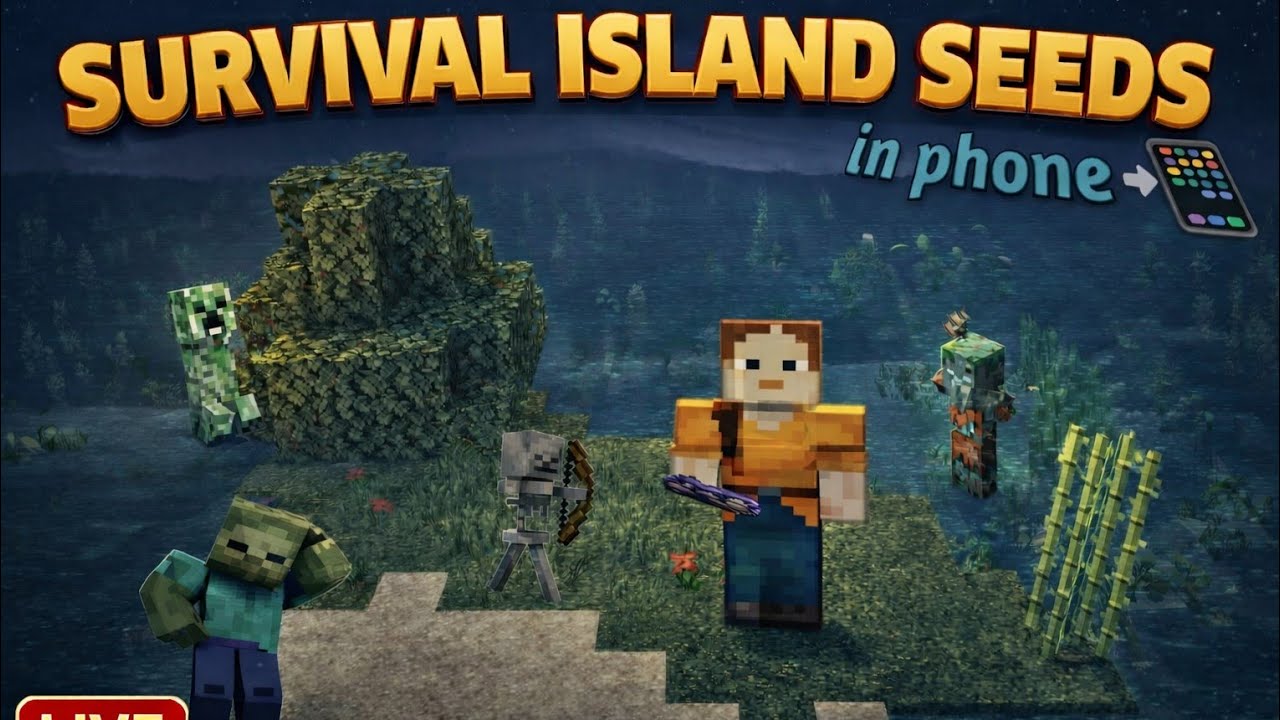 🔥 Top Survival Island Seeds (Mobile) 🌴 | Can I Survive This? 😱🔴 LIVE