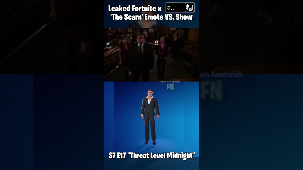 NEW LEAKED The Scarn Emote VS. Show (Fortnite x The Office) #fortnite