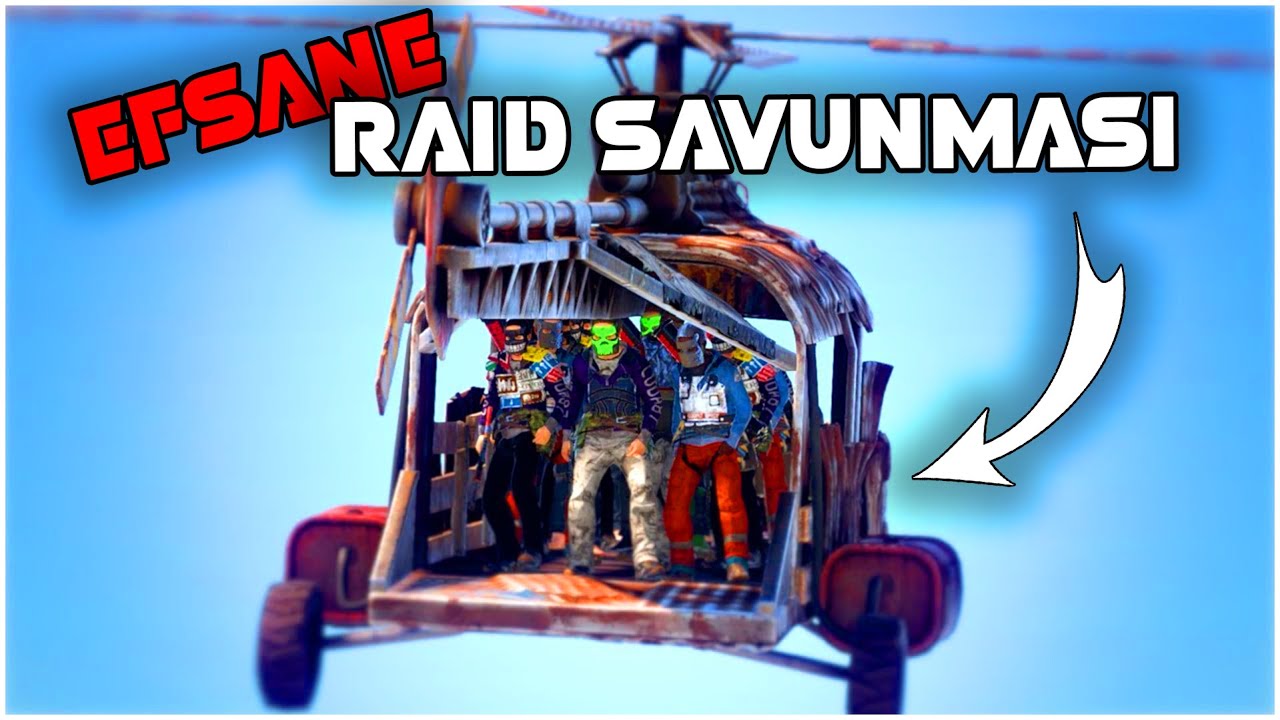 EFSANE RAİD SAVUNMASI, HELİ & TANK ÇALDIK (2x) - Rust Türkçe
