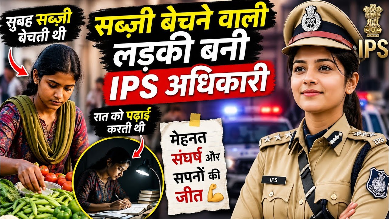 सब्ज़ी बेचकर पढ़ाई की और बन गई IPS अधिकारी | Motivation Story