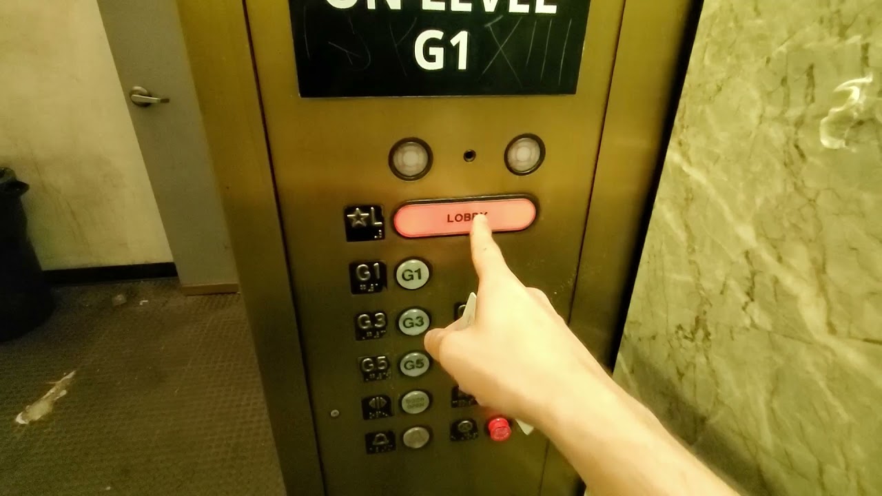 Quick Ride: 1960's Westinghouse AE Elevators at Parking Garage in Los Angeles, CA