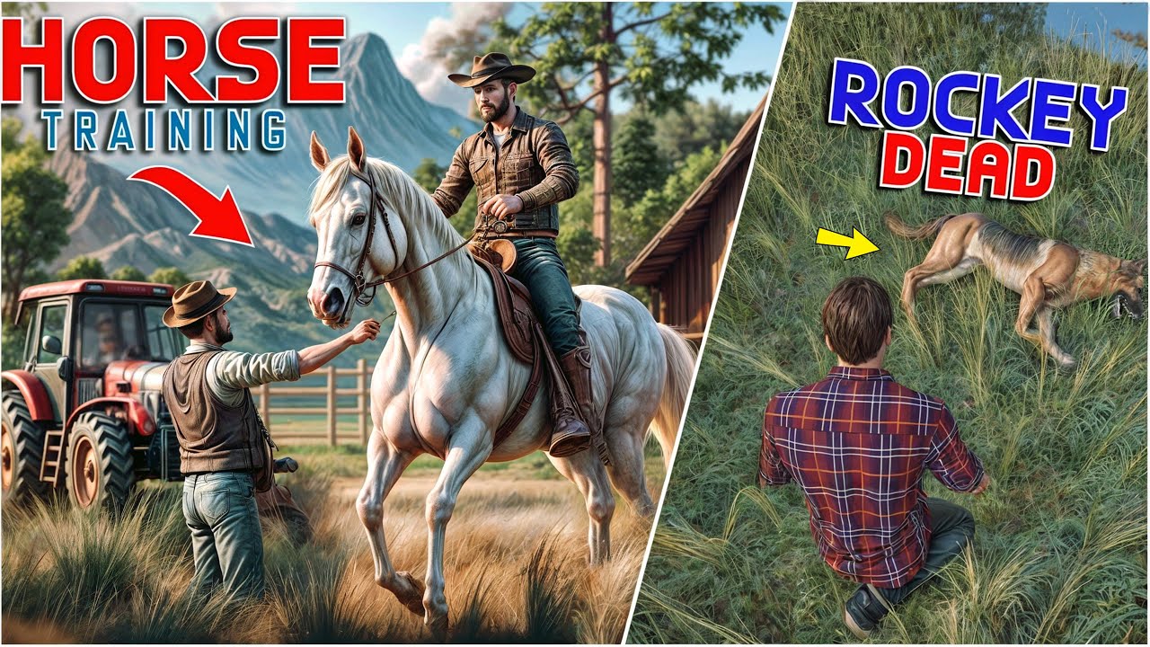 Horse Training🐎,  😭Rockey Dead🐶 EP:26 Ranch Simulator | 🤠 Spanker Farming