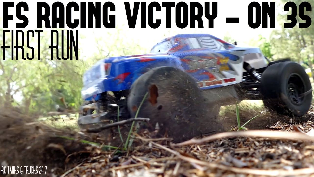 FS RACING FS-53692 1:10 4WD Brushless Monster Truck - First Run On 3s