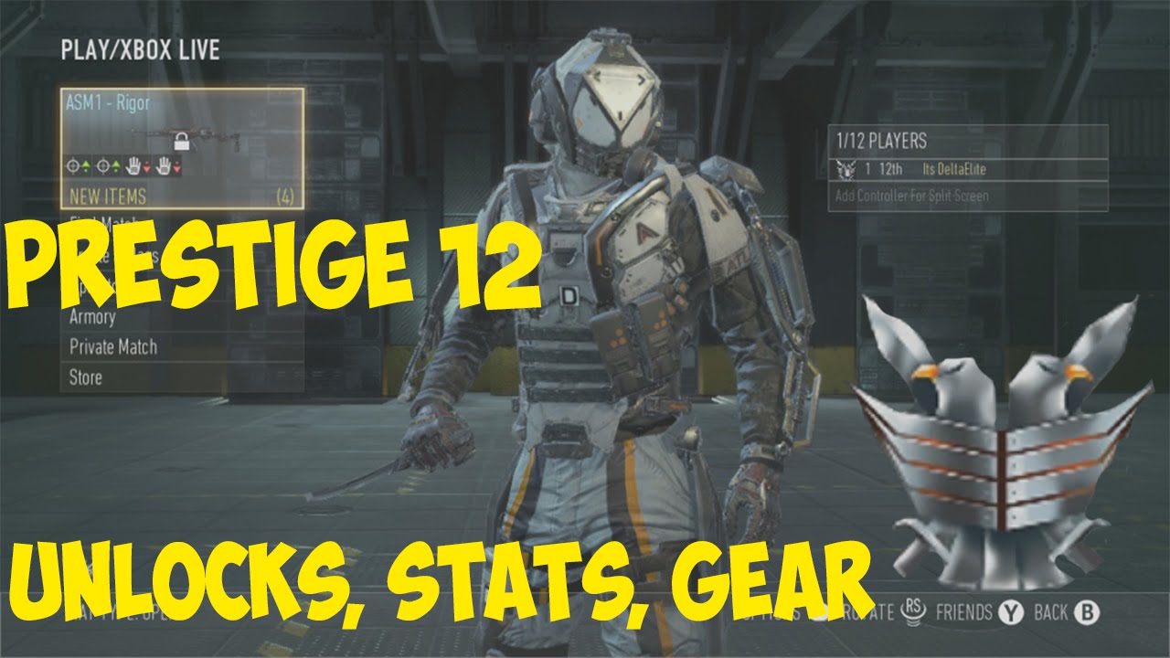 Call of Duty Advanced Warfare: PRESTIGE 12 - Unlocks, Stats, Gear