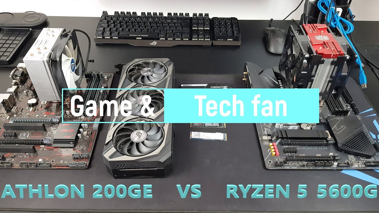 CPU test! Athlon 200GE vs Ryzen 5 5600G in 5 Game!