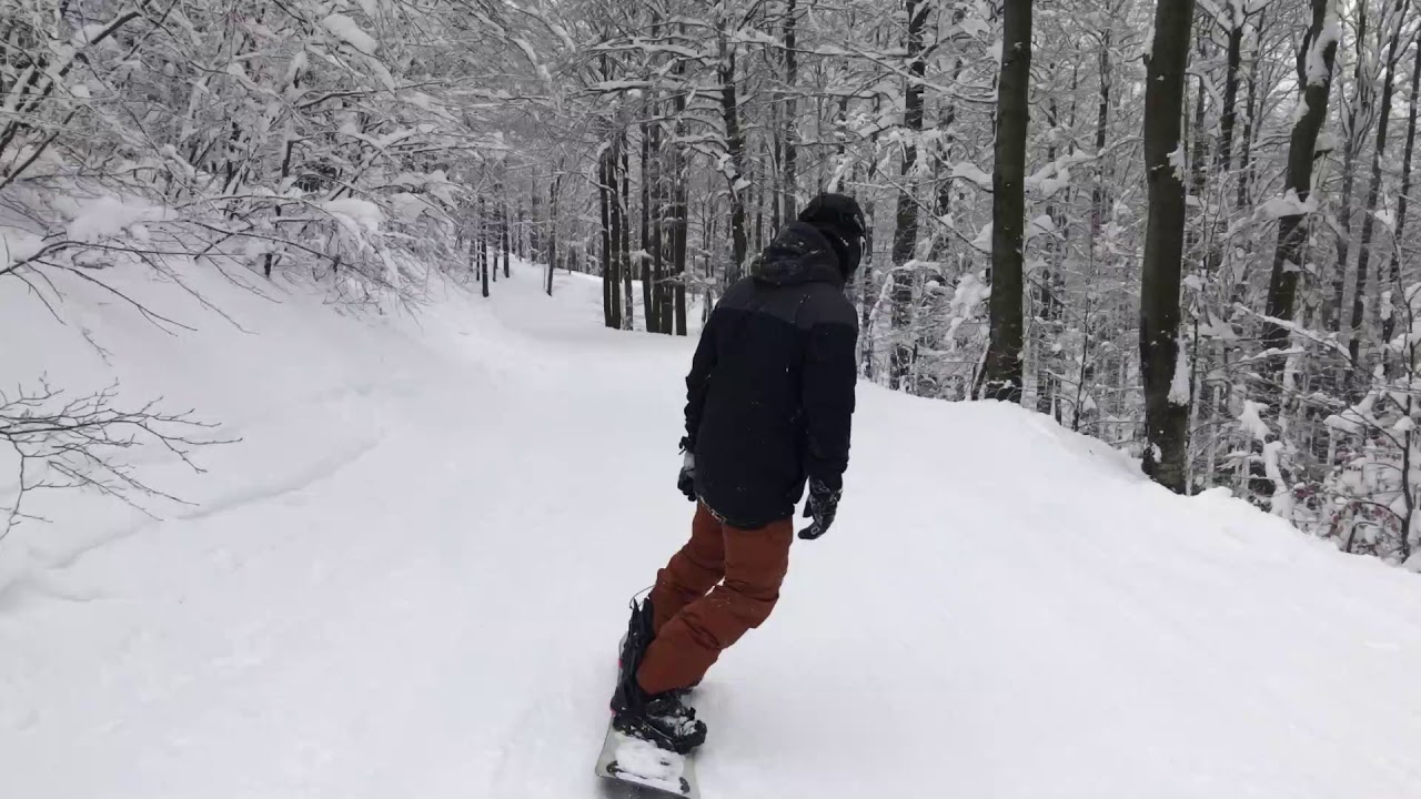snowboarding on Platak