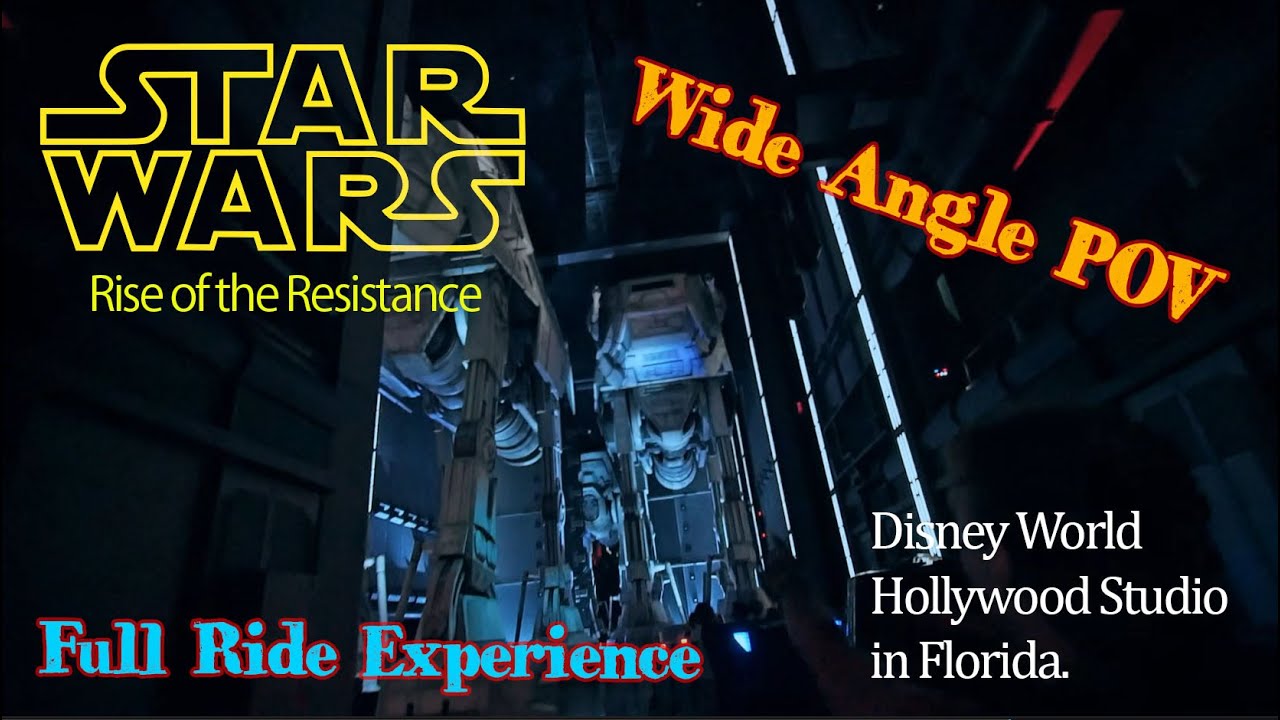 Star Wars Rise of the Resistance Full Ride Experience | Wide Angle POV!!! | Panasonic Lumix G7