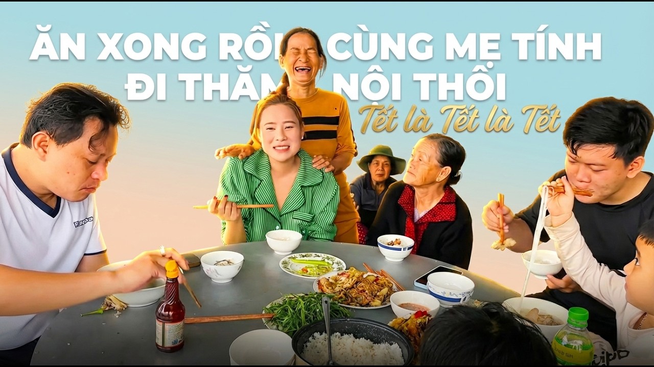 Ăn sáng rồi lên thăm Nội. Kể chuyện Kubi hồi hôm uống quá uống, bị say. 