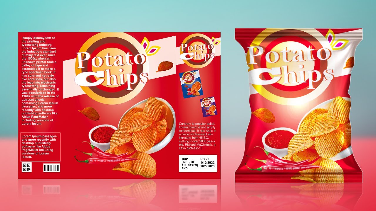 chips packaging design in corel draw || corel draw free tutorials || @root_graphics