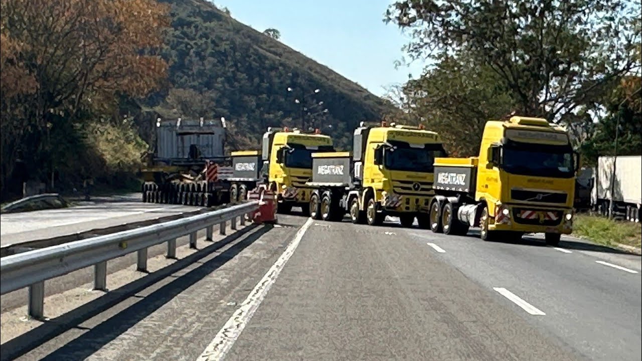 TRANSPORTE SUPER PESADO DE BH PARA O RIO COM 540 TON.