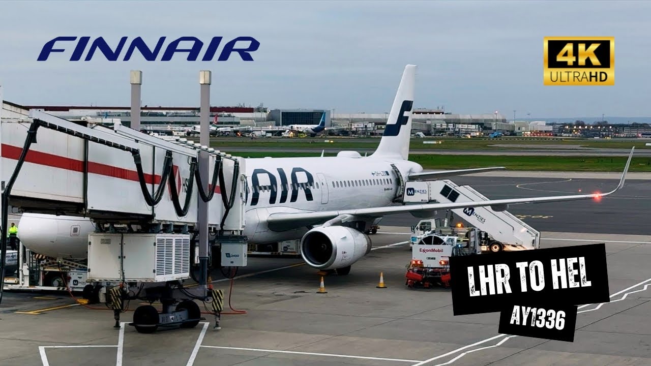 FINNAIR A321 AY1336 Economy Class - London Heathrow (LHR) to Helsinki, The Flight With No View (4K)